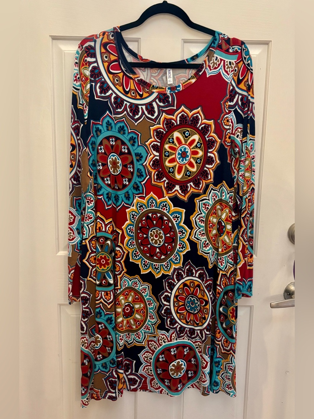 Vibrant Medallion Print Flowy Swing Dress size XL